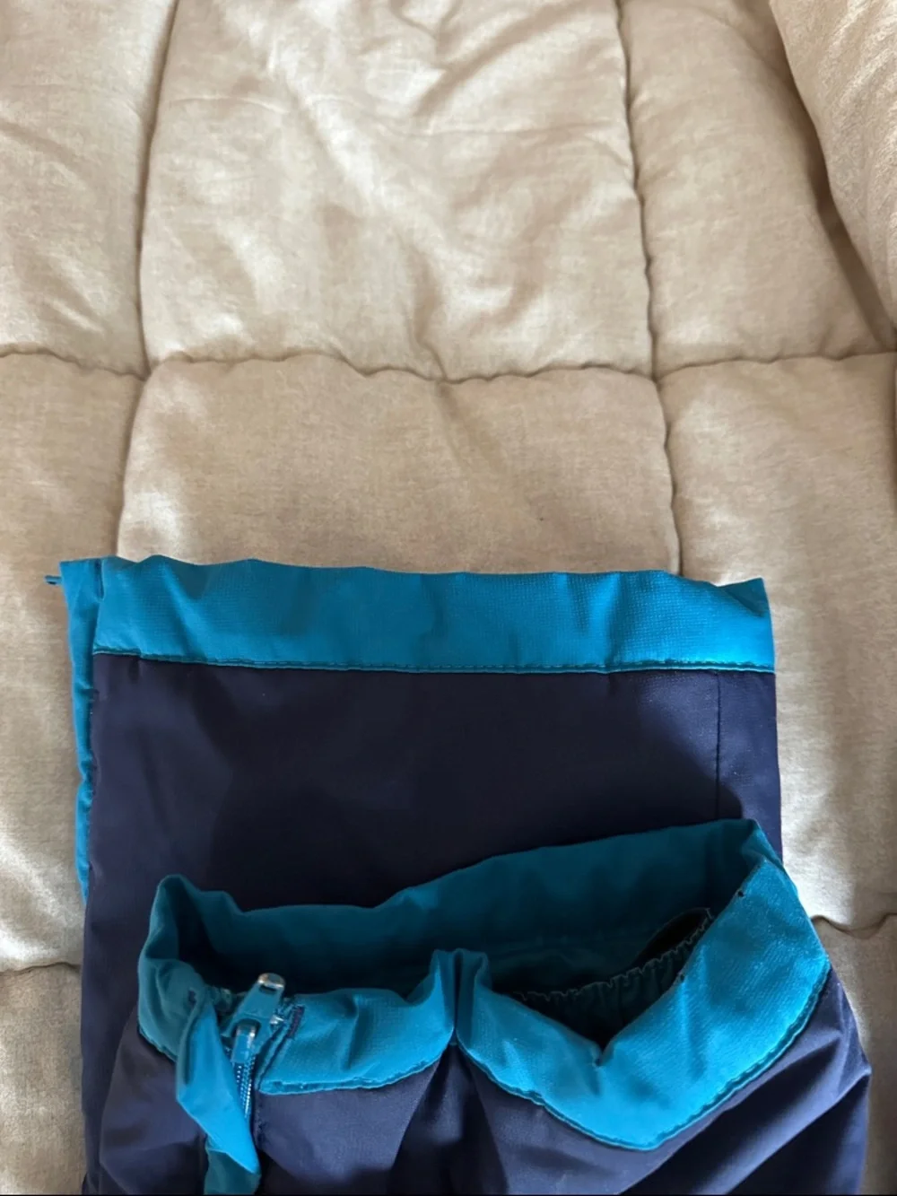L.L. Bean Kids Two-Tone Teal and Navy Snowsuit - Picture 8 of 8